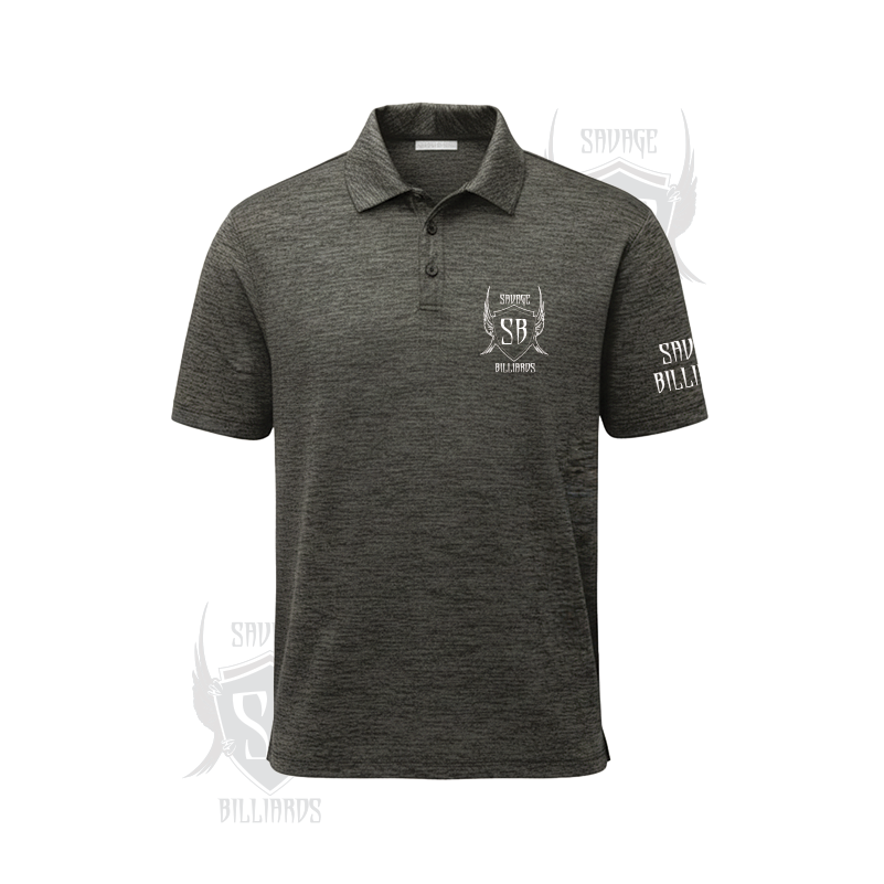 Men's Polo Electric Black Front